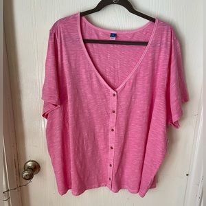 OLD NAVY BUTTON FRONT TEE SIZE 3X NWT